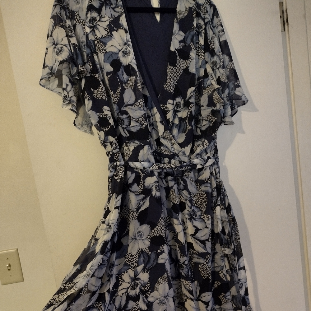Lane Bryant Blue Flowy Spring Dress